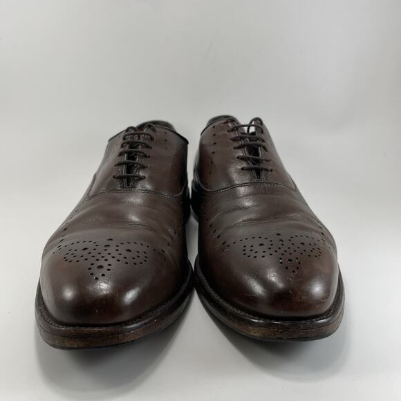 Allen Edmonds Weybridge Brown Leather Wingtip Oxford Dress Shoes Mens Size 9.5 E main image 4